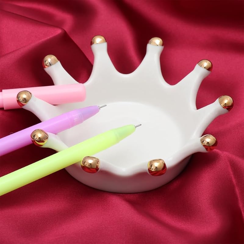 Minkissy Crown Nail Art Palette and UV Gel Pen Holder Tray