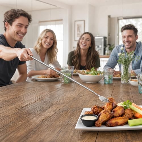 Extendable Telescopic Fork - 8.7 to 25.4 Inch Stainless Steel Cutlery