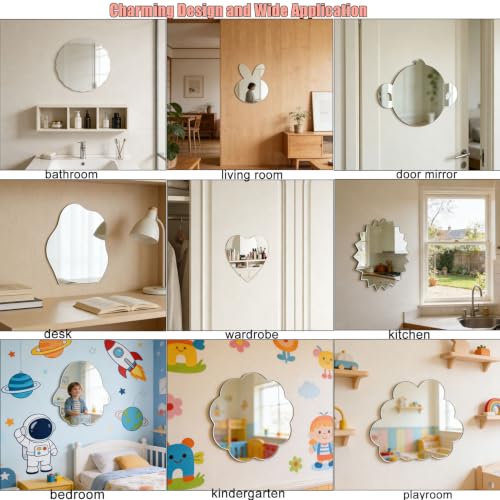 Pursuestar Monkey Shaped Acrylic Wall Mirror - Shatterproof Kids Room Decor