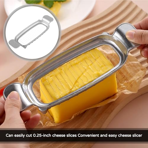 Gyinere Stainless Steel Butter Slicer with Wire Cutter for Cheese Squares
