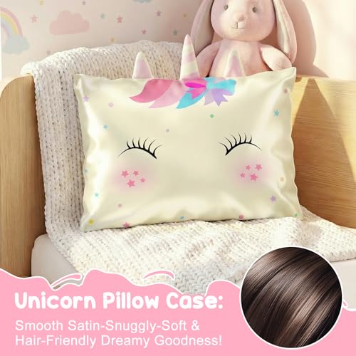 3D White Unicorn Toddler Pillowcase 13x18 inches Kids Bed Pillow Cover