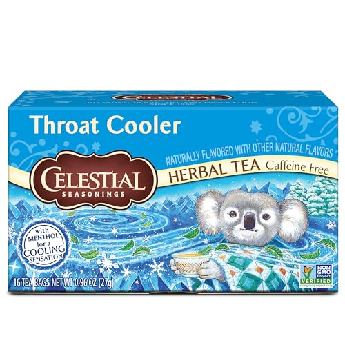 Celestial Seasonings Throat Cooler Herbal Tea - 16 Tea Bags