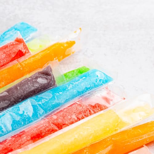Amintiri Disposable Ice Pop Bags with Zip Seals & Funnel - 150 Pack