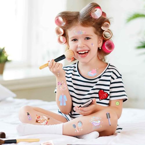 Konsait Kids Spa Temporary Tattoos for Girls Slumber Party Favors 99 Pcs