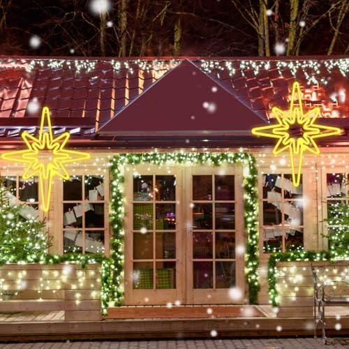 20-Inch LED Bethlehem Star Christmas Outdoor Light - Warm White
