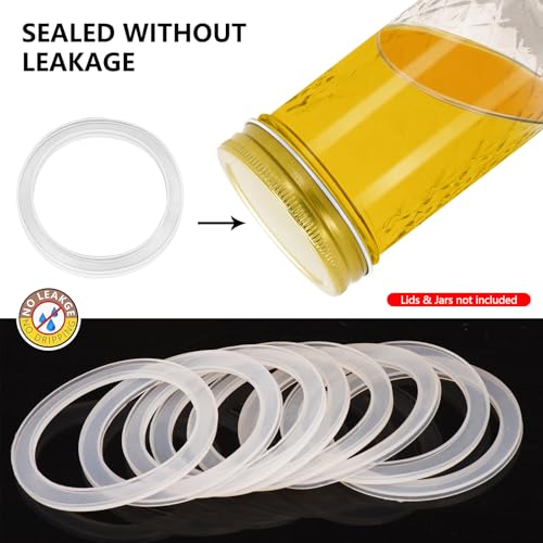 12 Silicone Sealing Rings for Wide Mouth Food Jars - 86mm