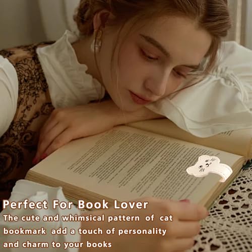 Magnetic Cat Leather Bookmarks - Cute Book Markers for Readers