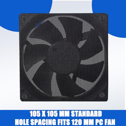 120mm Computer Fan Dust Filter Pack - Mesh & PVC Dustproof Case Covers with Screws