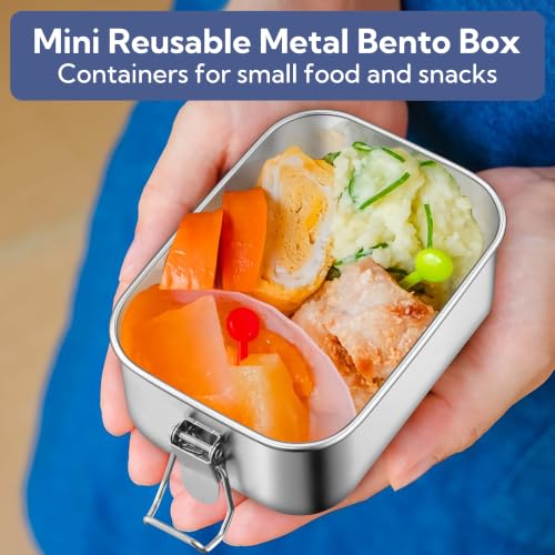 E-far Stainless Steel Bento Box, 550ml Leak-Proof Lunch Container