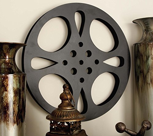 Deco 79 Metal Film Home Wall Decor Reel Wall Sculpture, Wall Art 18" x 1" x 18", Gray