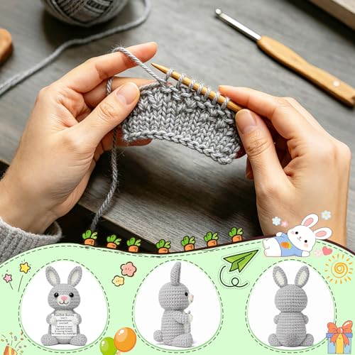WELLBANEE Positive Crochet Bunny Gift for Daughter | Cute Decor