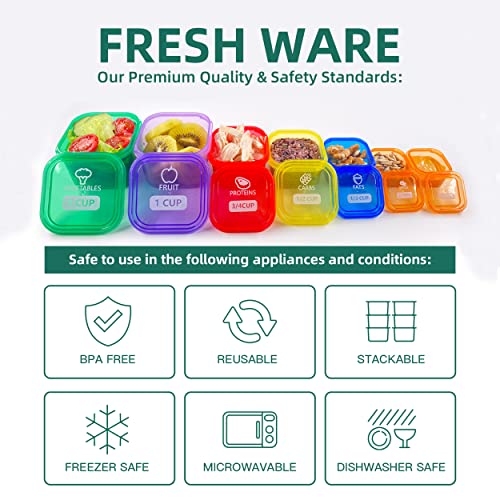 Finorder 21-Day Portion Control Container Kit - 7-Piece Meal Prep Set