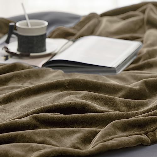 Bedsure King Size Fleece Blanket - Soft Plush Microfiber Bed Blanket, Camel