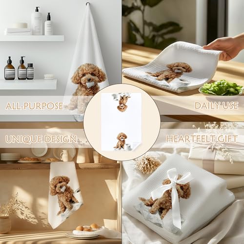 Poodle Hand Towels 16x24 Inch - Cute Dog Gifts for Women