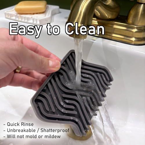 Premium Silicone Soap Dish - Self-Draining & Non-Slip Holder
