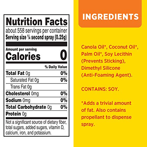 PAM Original Non-Stick Cooking Spray, 6 Oz - Easy Cleanup, Zero Calories