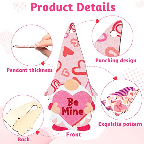 Valentine's Day Gnome Wooden Ornaments - 31-Piece Set