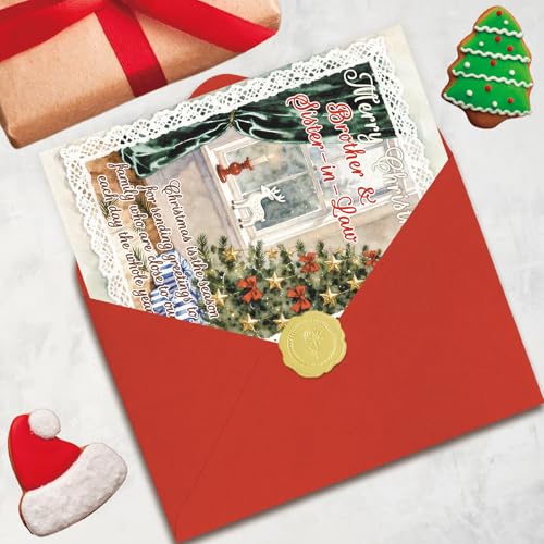 Funny Christmas Card for Brother & Sister-in-Law - 8x5.3 in