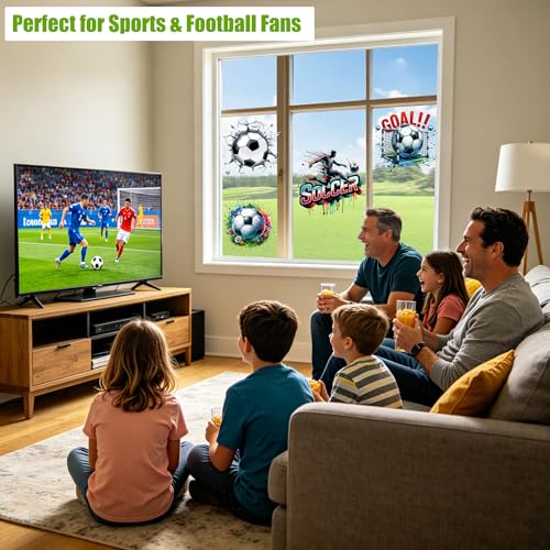 USA Soccer 2026 Window Clings - 4 Large Reusable Static Stickers