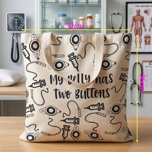 Feeding Tube & Chemo Snacks Canvas Zipper Pouch Makeup Bag