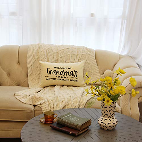 Grandma Quote Farmhouse Lumbar Pillow Cover 12x20 Inch