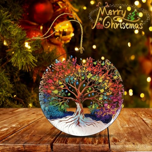 Lorrtta Tree of Life Acrylic Suncatcher Ornament for Christmas Windows