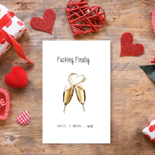 Blunt Congratulations Card - Sarcastic 'F*cking Finally' Quote