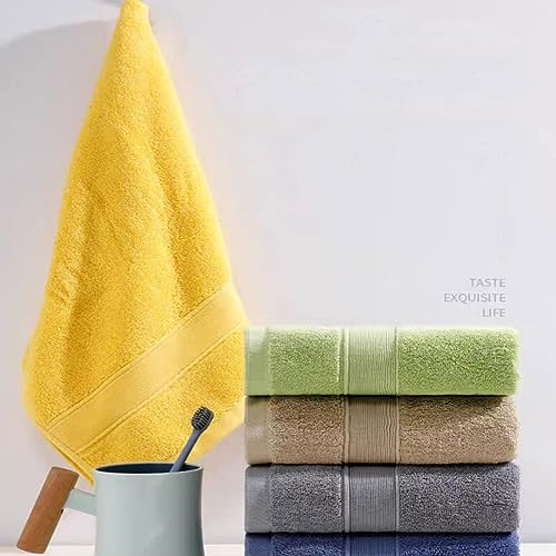JININQ 2 Pack Green Cotton Hand Towels 13.4 x 29.5 inches, Soft & Absorbent Set for Bathroom & Gym