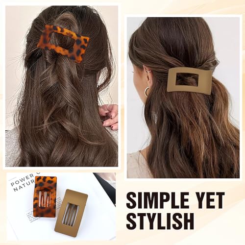 Lawie 8-Piece Flat Hair Clips Acrylic French Hair Barrettes