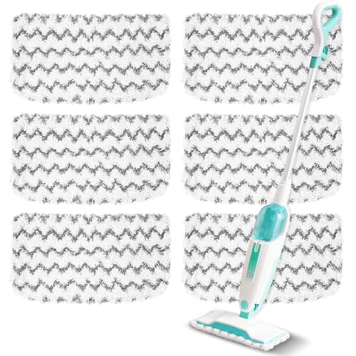 6 Pack Microfiber Replacement Pads for Shark Steam Mops S1000 Series