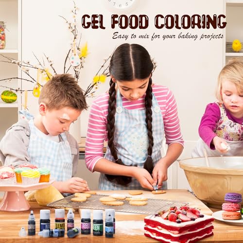 YumCraft Vibrant Food Coloring Gel Set - 22 Bright Colors for Baking & Crafts