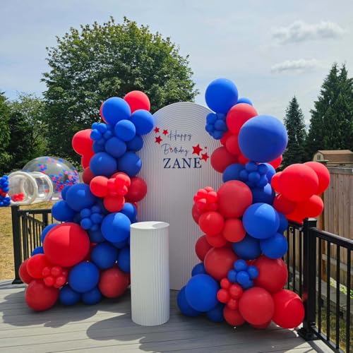 EICUECUE Red and Blue Balloon Arch Kit - 154 Pieces for Parties
