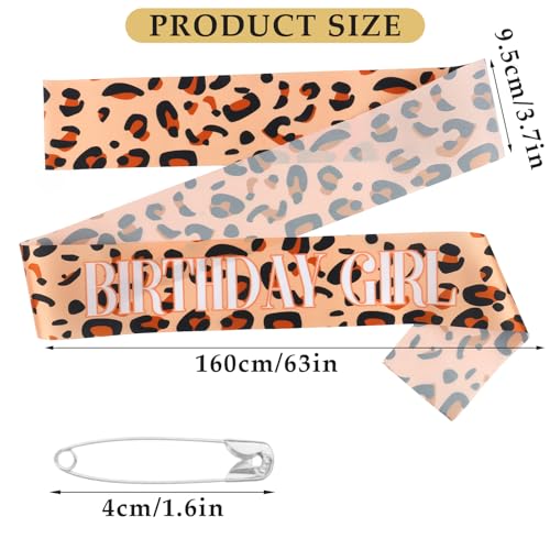 Cheetah Print Birthday Sash for Milestone Celebrations