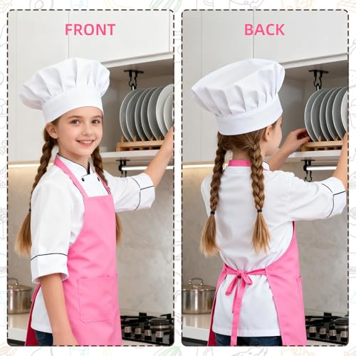 Gallipower 2-Pack Small Elastic Cotton Chef Hats - White