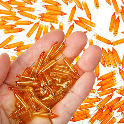 Incandescent Christmas Light Bulbs - Orange, 2.5V Replacement Set