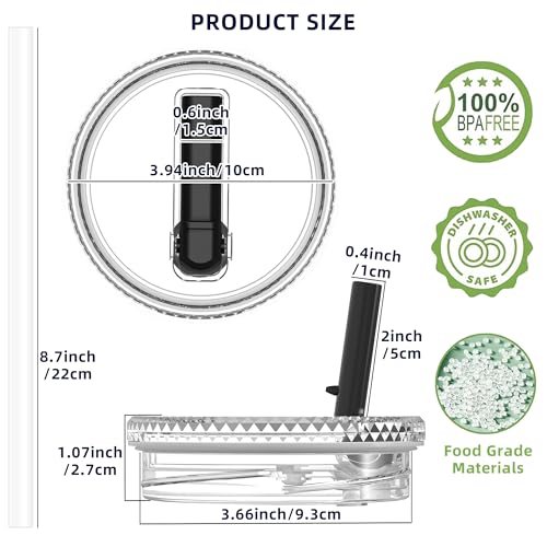 30 oz Tumbler Straw Lid - Stronghold Lid for the YETI Rambler Travel Mugs Only, Replacement Cap BPA Free (30oz Twist Lid)