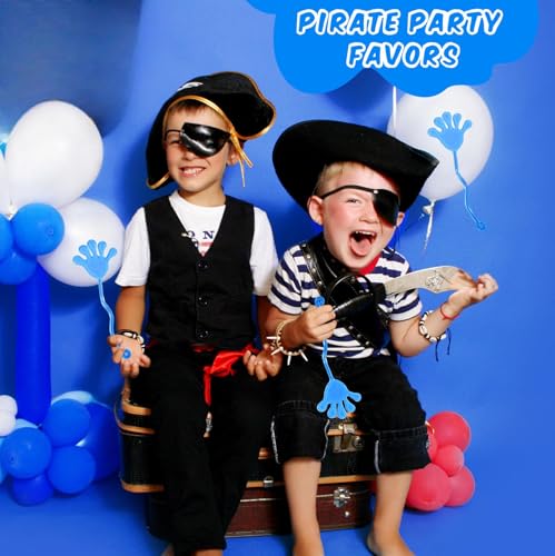 24 Pcs Blue Sticky Hands Stretchy Fidget Toys for Party Favors & Prizes