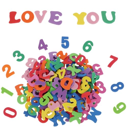 260Pcs Colorful Foam Letter & Number Stickers for Crafts