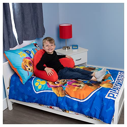 Paw Patrol Marshall Kids Back Resting Pillow for Reading and Watching TV ? Bed Rest Pillow with Arms to Lounge with Comfortable Back Support ? Great for The Bed or Couch
