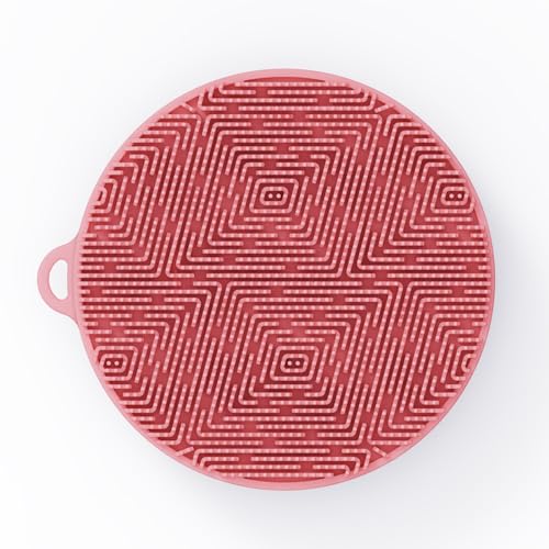 Arswin Silicone Body Scrubber & Exfoliating Shower Brush for Sensitive Skin, Pink