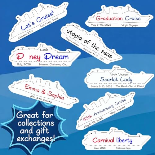 Cruise Ship Door Magnets Set - 2 Pcs Magnetic Decorations