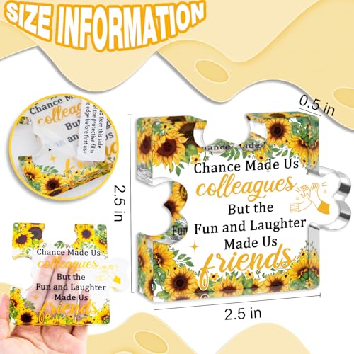Acrylic Coworker Appreciation Desk Sign with Sunflower Design