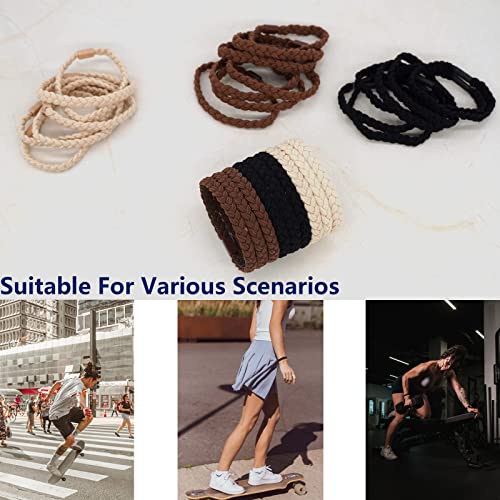 Hyjieany Braided Hair Ties For Men 20-Pack Elastic No Damage