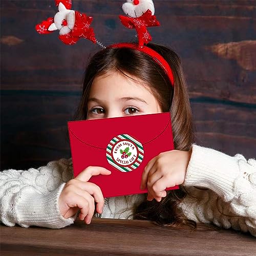 Christmas Letter to Santa Kit - 8 Sets with Envelopes, Labels & Stickers