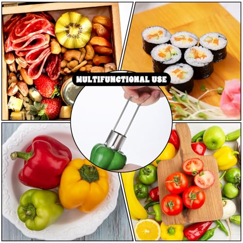 Stainless Steel Pepper Seed Corer Tool - Multifunctional Fruit & Vegetable Remover