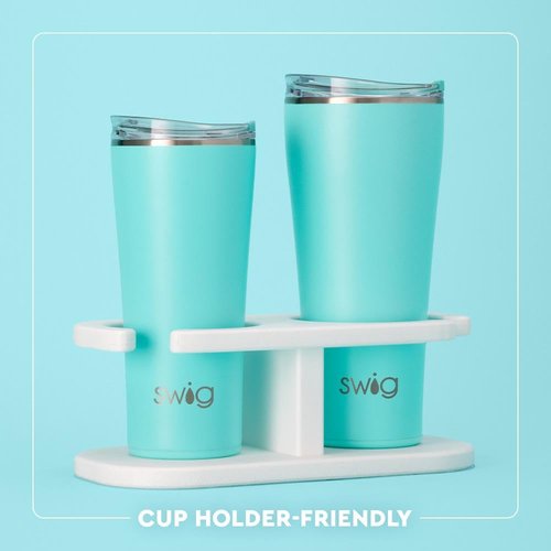 Swig Life 32oz Insulated Tumbler, Travel Coffee Tumbler with Lid, Cup Holder Friendly Travel Coffee Mug, Stainless Steel, 32 oz, Reusable Insulated Mug with Lid (Secret Garden)