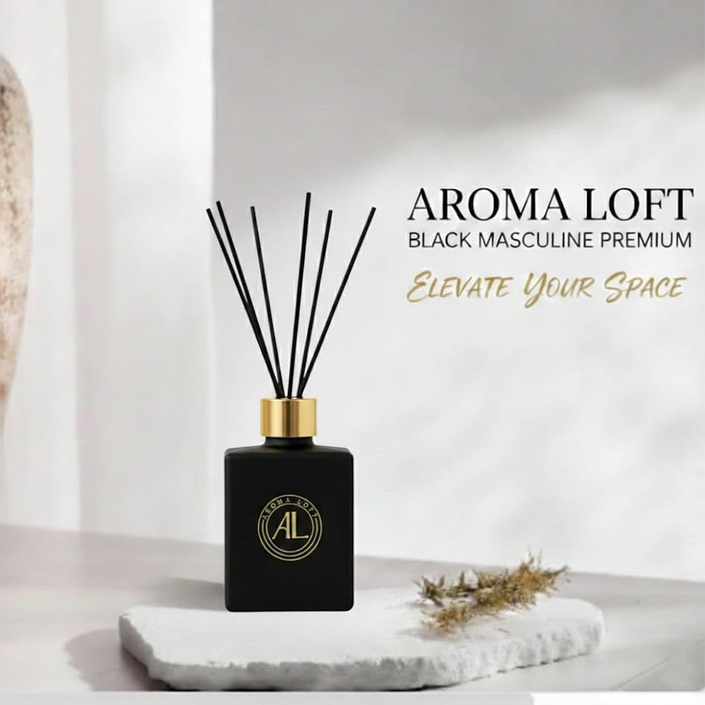 Smell Good Stuff Black Reed Diffuser - Premium Cashmere Vanilla Scent | Long-Lasting 5 oz Oil Set for Home & Office