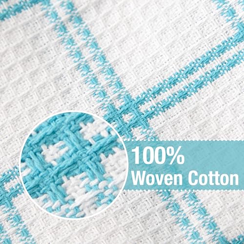 T-Fal Waffle Dish Cloths - 100% Cotton Kitchen Towels, 8-Pack (Breeze)