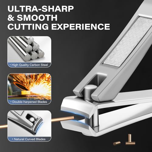 Cut it Ultra-Sharp Nail Clipper with Built-in File and Carbon Steel Blades