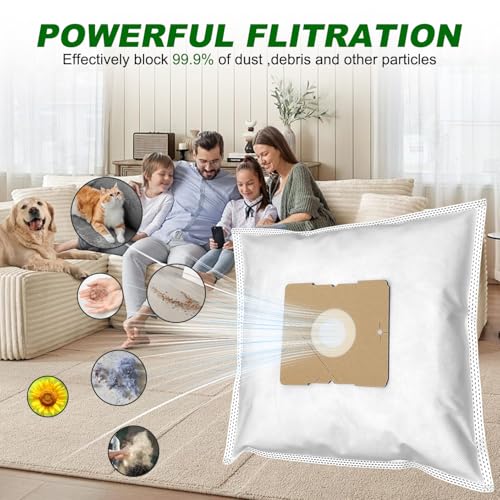 8-Pack Type Z Vacuum Bags for Riccar & Simplicity Canister Vacuums